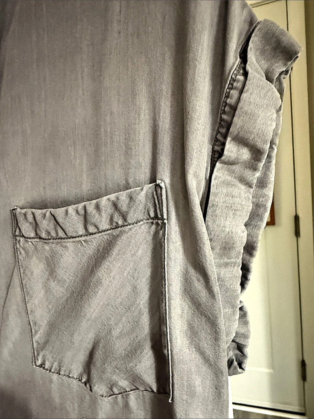 Jack's Girlfriend Gray Button Front Shirt - Picture 5 of 5